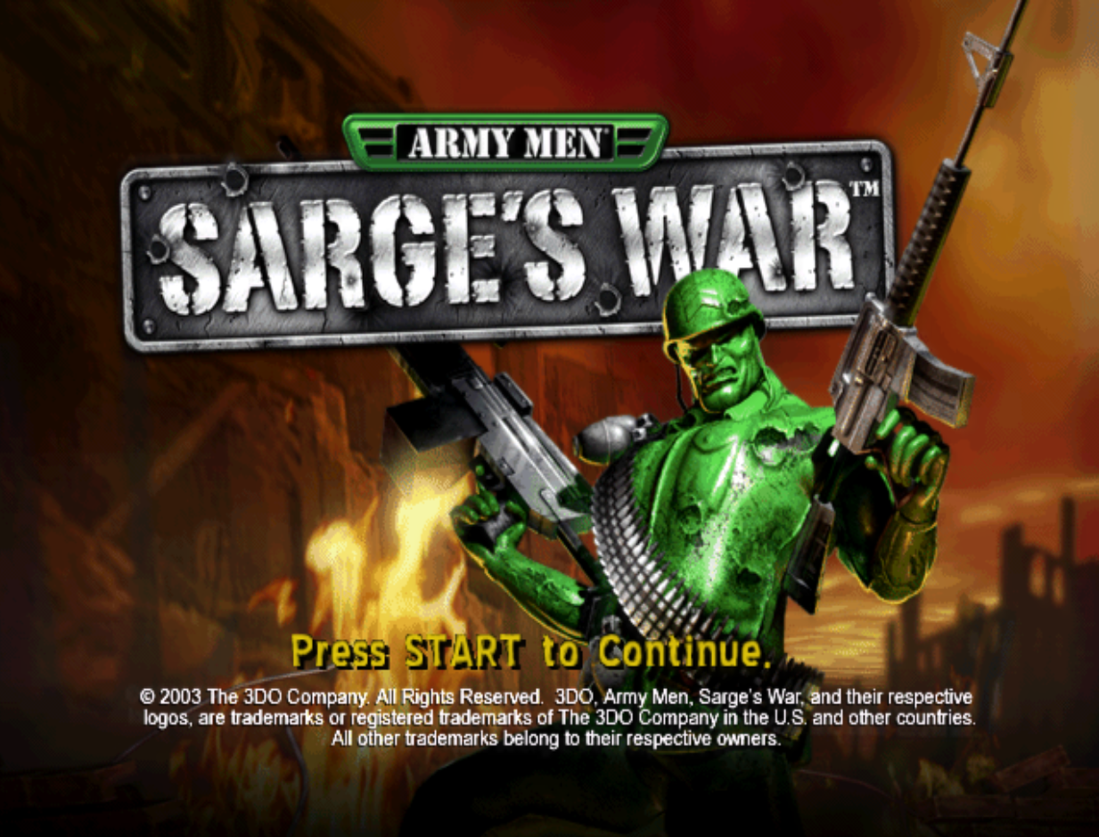 Army Men Sarge's War Title Screen